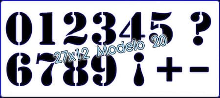 - Stencil 12x27cm Modelo 020 -